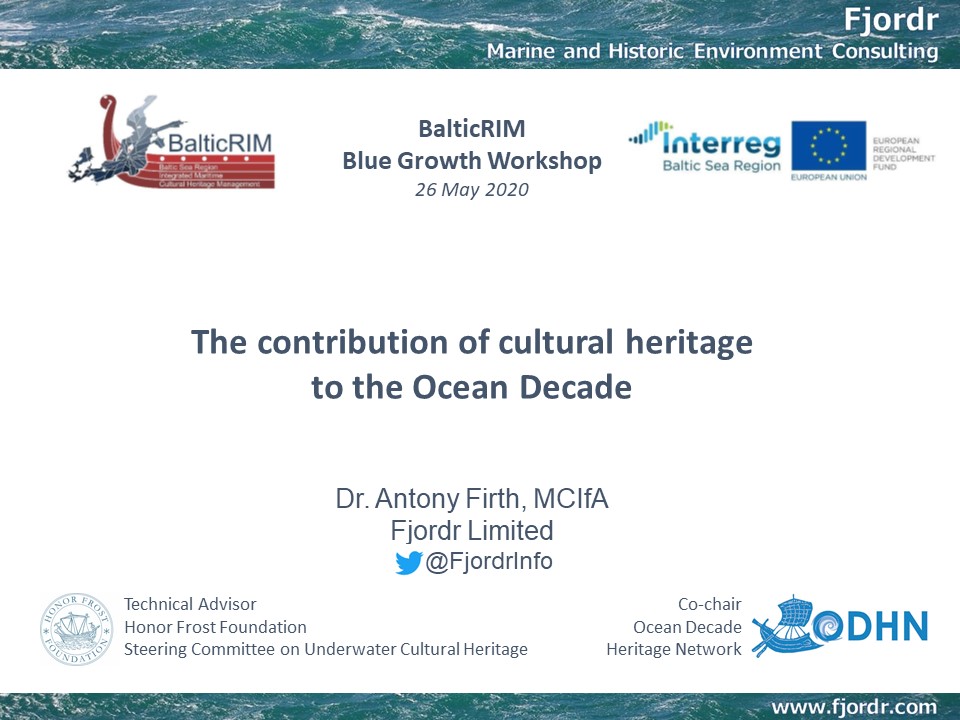 You are currently viewing Blue Growth Workshop: The contribution of cultural heritage to the Ocean Decade
