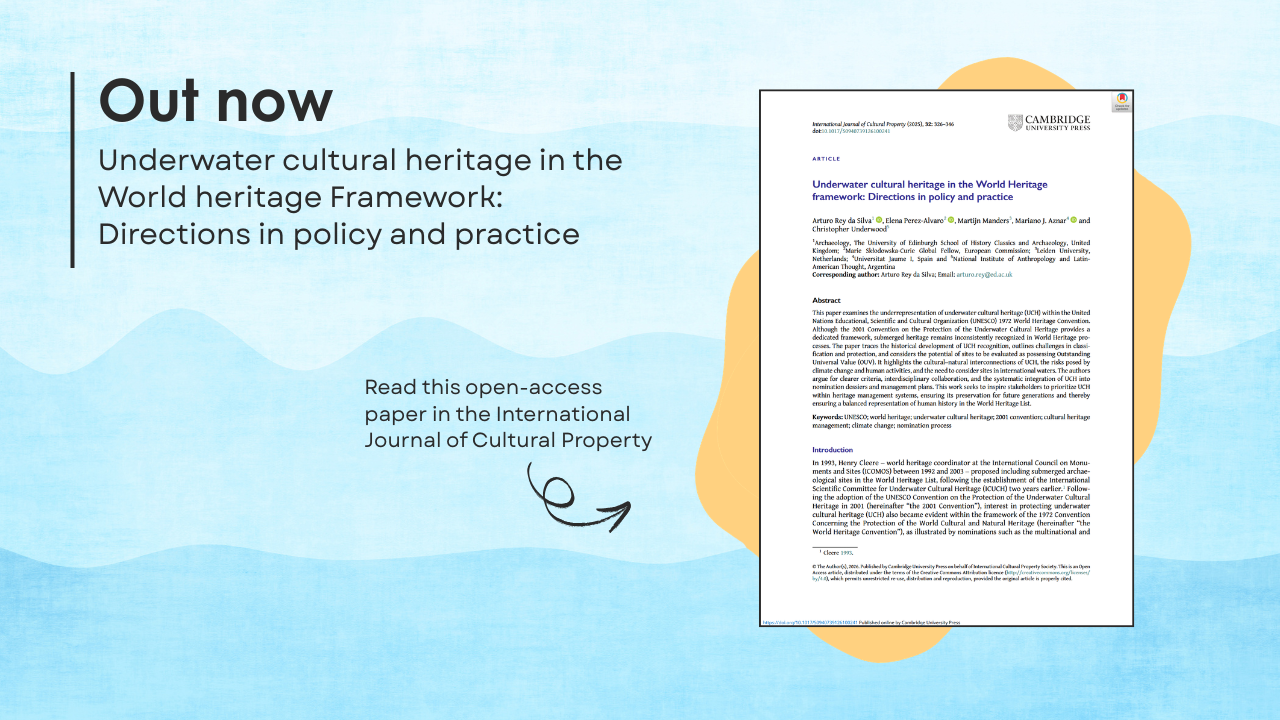 Read more about the article New publication: Underwater cultural heritage in the World Heritage framework